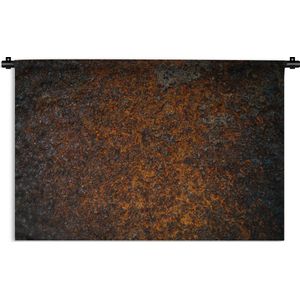 Wandkleed - Wanddoek - Metaal - Brons - Roest - 150x100 cm - Wandtapijt