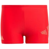 Adidas 3 Bar Log Zwemboxer Rood 12-24 Months Jongens
