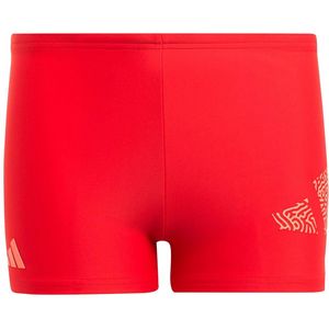 Adidas 3 Bar Log Zwemboxer Rood 12-24 Months Jongens