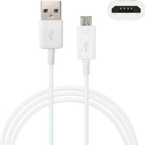 USB A naar Micro USB Kabel - 2 Meter Oplaadkabel 1x - Geschikt voor: Samsung Galaxy S3 S4 S5 S6 S7 / EDGE / PLUS / MINI / J3 J5 J6 J7 Fame, Grand - Oplader kabel - Wit