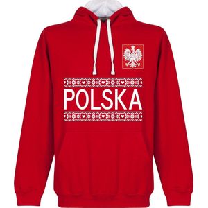 Polen Team Hooded Sweater - Rood - XXL