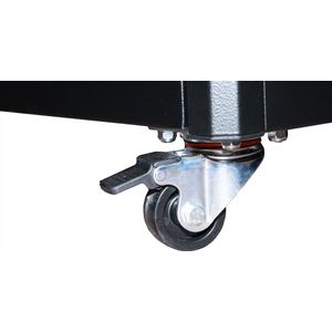 Wielen - Vergrendelbaar - Voor Server/Patchkasten - Zilver/Zwart - 4 Stuks