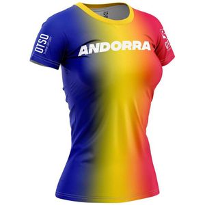 Otso Andorra T-shirt Met Korte Mouwen Geel,Rood,Blauw XS Vrouw