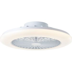 Brilliant Salerno - Plafondventilator - Met verlichting - LED 40W - 3000K-6500K - Dimbaar - Wit - Zeer stil