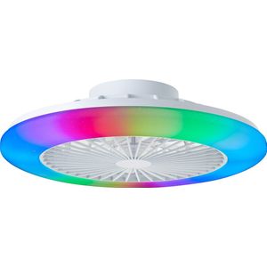 Brilliant Salerno - Plafondventilator - Met verlichting - LED 40W - 3000K-6500K - Dimbaar - Wit - Zeer stil