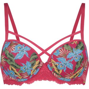Sapph - Voorgevormde bh - Straps boven cups - Fabulous - Flower Print - 85F
