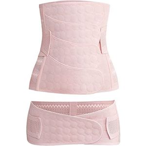 Sluitlaken - Postpartum Buikband - Buikbanden - Buikband na Zwangerschap - 3-in-1 postpartumriem voor dames - rugvormende riem, keizersnede - postnatale buikband - XL - Roze