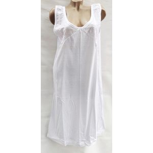 Dames katoenen nachthemd mouwloos XXL 44-48 wit