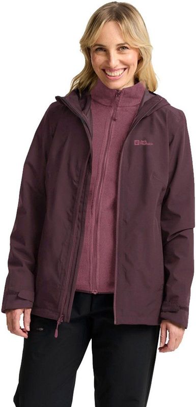 Jack Wolfskin - Highest Peak 3L - Hardshell Regenjack - Amaranth - Dames