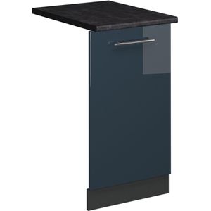Vicco Fame-LineVoorpaneel vaatwasser – 45 cm , WB Antraciet Donkerblauw hoogglans , WB Antraciet