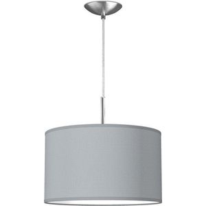 Home Sweet Home hanglamp Bling - verlichtingspendel Tube Deluxe inclusief lampenkap - lampenkap 35/35/21cm - pendel lengte 100 cm - geschikt voor E27 LED lamp - lichtgrijs