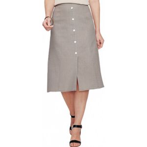 Rok met panelen van linnen en viscose