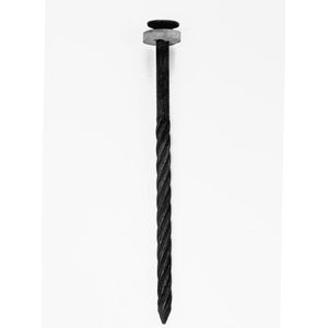 Hjz golfplaatnagel zwart 4.5x65mm - gefosfateerd staal - platkop - inclusief neopreenring (Per 100 stuks)