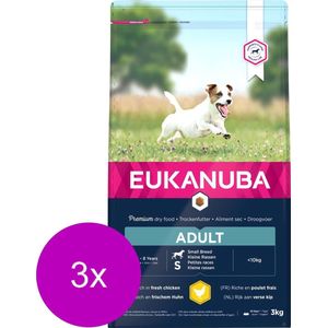 Eukanuba Adult Small Breed Kip - Hondenvoer - 3 x 3 kg