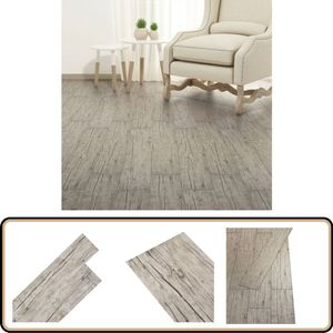 vidaXL Zelfklevende PVC Vloerplanken Washed Eiken Pvc Vloerplanken - Pvc Vloeren - Washe Eiken - Laminaat Look - Zelfklevende Vloer