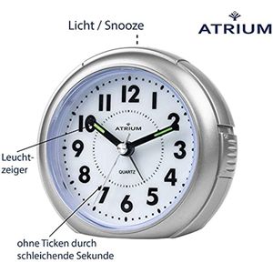 Analoge kwarts wekker met licht - Grote cijfers, geluidsarm en sluimerfunctie