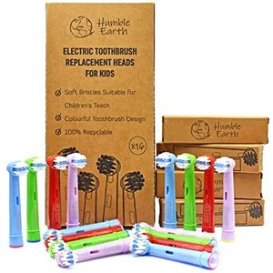 Recyclebare Tandenborstelkoppen voor Kinderen - Zachte Haren en Kleurrijke Ringen