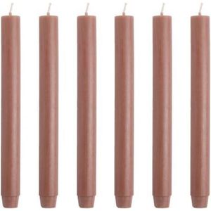 Cactulas-sDinerkaarsen - Dikke kaarsen - Oud Oud Roze - 30 x 2.6 cm - 6 stuks - 20 Branduren