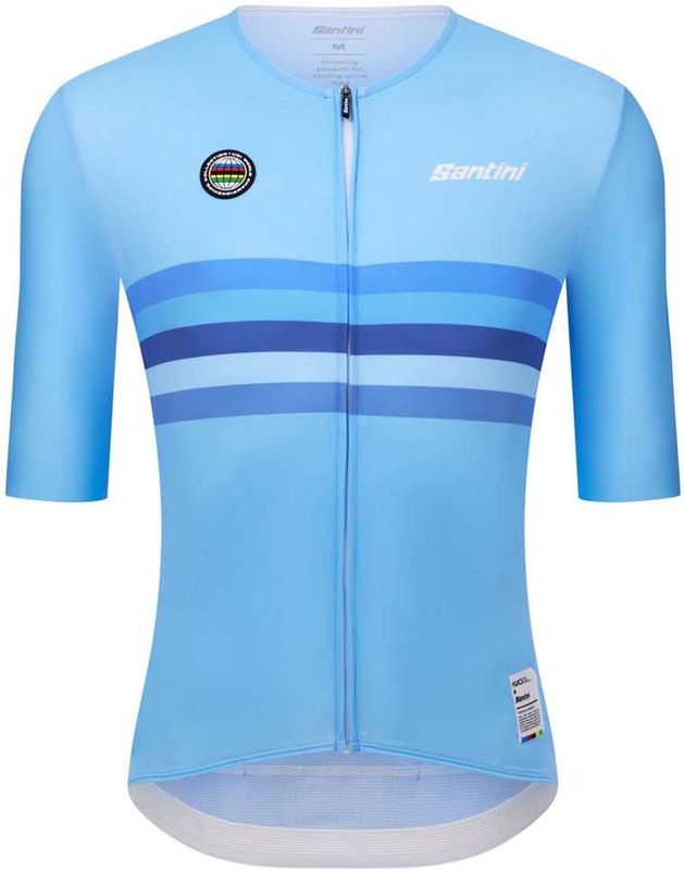 Santini UCI World Champion Jersey Fietsshirt (blauw)