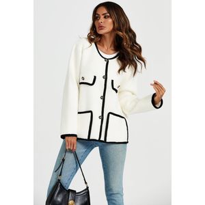 Relaxed Bouclé Jasje In Crèmewit