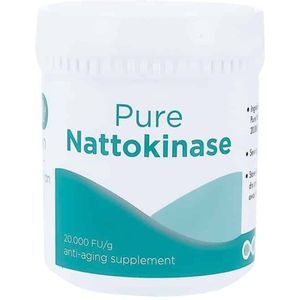NATTOKINASE (Hansen) - 30 gram pure poeder incl. maatlepel- 20.000 FU/g - 100 tot 300 dagen gebruik - Gemaakt in Europa - Onafhankelijk getest op puurheid