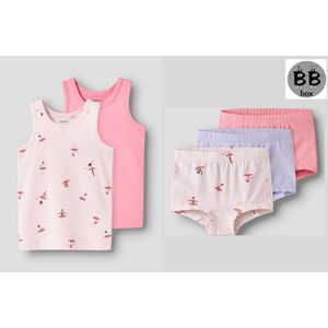 Name it - ondergoed- set -2 singlets + 3 hipsters Pearl Ballerina - Maat 98