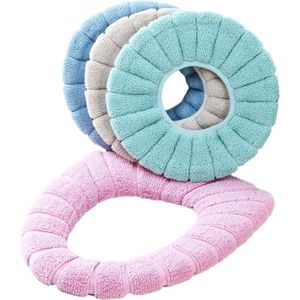 Gsedaox-Toiletbril Hoes - Zachte Toiletzitting- WC Bril Cover - Herbruikbaar- Wasbaar -4 stuks