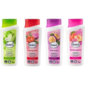 Balea Natural Beauty Shampoo Set van 4 - COMBI-VERPAKKING - 4 x 300 ml