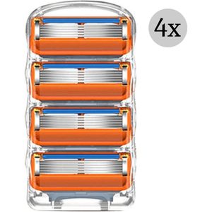 4x Scheermesjes - geschikt voor Gillette Fusion Scheermes (5 blades) Vervanging