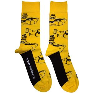 The Beatles - Sub Outline Repeat Enkelsokken - Geel