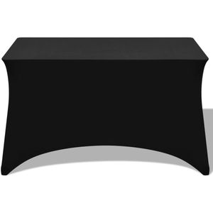 vidaXL Tafelhoes Stretch - Zwart - 183x76x74 cm - 2 stuks Tafelhoes - Rekbare Tafelhoes - Zwarte Tafelhoes - Tuintafelhoes - Tuinfeest
