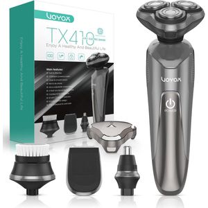 Elektrisch scheerapparaat voor heren - Oplaadbaar en waterdicht, met LCD-display en multifunctionele scheerkoppen