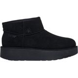 SKECHERS - KEEP COZY - Boots - Zwart - Sleehak - Leer en Suède