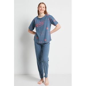 Vienetta| Damespyjama | grijs-blauw | M