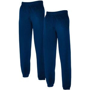 Fruit of the Loom 2 sweatpants maat XL elastieken boord (marineblauw)