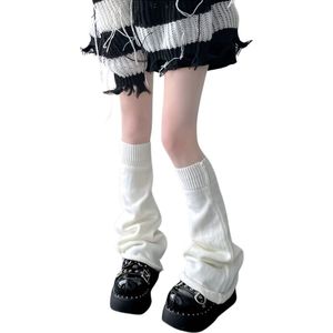 Livano Beenwarmers - Dames - Overknee - Ballet - Wol - Kniekousen - Leg Warmers - Warm - Winter - Sokken - Wit