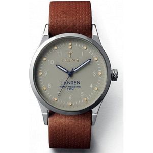TRIWA Dawn Lansen Brown Dots Mono LAST113 - Horloge - 38 mm - Bruin