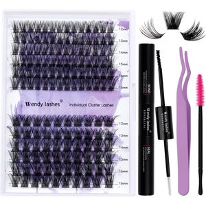 Individuele Wimpers D Krul Cluster Wimperset 12-16mm C3+C9 0.07mm Mix DIY Wimper Extensions Kit Individuele Clusters Wimpers Zachte Cluster Wimper Extensions(C3+C9-D-Cluster Eyelashes Kit)