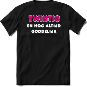 20 Jaar Goddelijk - Feest kado T-Shirt Heren / Dames - Wit / Roze - Perfect Verjaardag Cadeau Shirt - grappige Spreuken, Zinnen en Teksten. Maat XXL