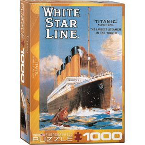 Eurographics puzzel Titanic White Star Line - 1000 stukjes