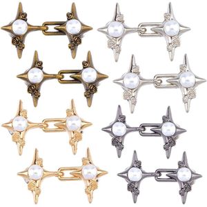 8 Sets Verstelbare Ster Knop - Ster Verstelbare Broek Taille Spanning Clip - Afneembare Decoratieve Taille Gespen - Jeans Aanspanningsknoppen voor Broeken 4.7x2.9cm