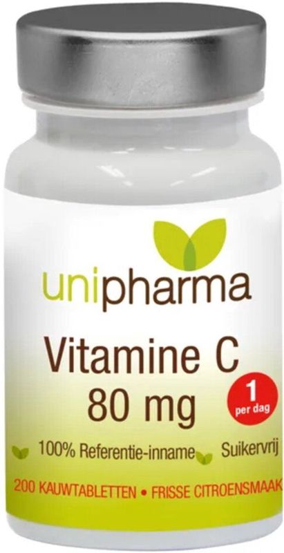Unipharma - Vitamine C 80mg - Kauwtabletten - 200 stuks