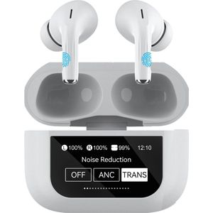 Bluetooth Oordopjes - Draadloze oortjes - Oortjes draadloos - Geschikt voor iPhone 12/13/14/15/16 Plus, Pro, Pro Max, iPad Pro, Air, 2022 en Samsung Galaxy A55, S24, Samsung Tablet S9 Plus, A9 etc. - Touch Display - Noise Cancelling - Bluetooth 5.4