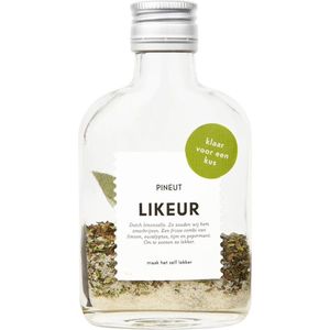 Pineut ® Likeur Limoen - Zakflacon 200 ML - Klaar voor een Kus - DIY Pakket - Limoncello (alternatief) - Likeurdrank Jenever of Wodka - Origineel Cadeau - Feestelijk & Gezellig Genieten