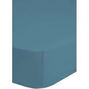 Cheqo® Hoeslaken - 80x200cm - 100% Zacht Katoen - Tot 25cm Matrasdikte - Lichtblauw