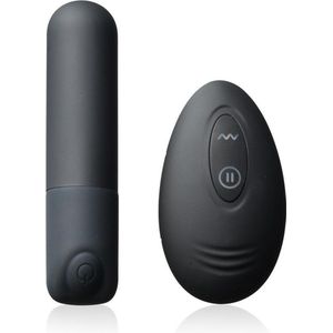 INTY Toys - Pulse - Vibro Bullet met draadloze afstandsbediening - Mini Vibrator - Koppel Vibrator - Clitoris Stimulator - 10 Standen - Ultra sterke trillingen - Oplaadbaar via USB - 100% Silicone - Waterbestendig - Zwart