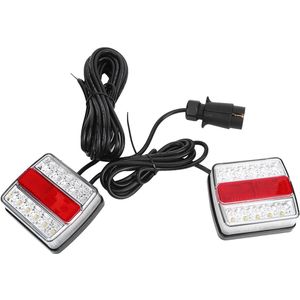 Geschikt voor 12 V IP68 voor camions/remorques/jeeps/bateaux/bus/camions/fourgonnettes/camping-cars Universeel compatibel Dompelpompen Rouge Ambre 16 LED-geïndiceerde briefpapierset D'éclairage de plaque d'
