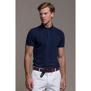 Laurent Vergne - Heren - Polo - Donkerblauw - 100% Katoen - maat XS - Slim fit