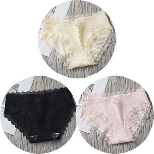 WiseGoods Luxe Damesslips Katoen - Dames Slips - Slip Vrouw - Ondergoed - Onderbroek - Onderbroeken - Roze / Zwart / Geel 3stk - M