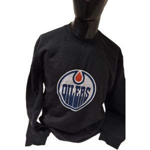 EDMONTON OILERS-SWEATER-BLACK-CREWNECK-XXL